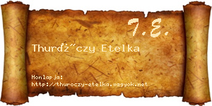 Thuróczy Etelka névjegykártya